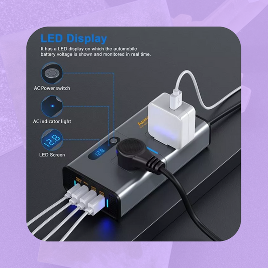 POWER INVERTER 300W CON CONECTOR USB D.WORLD