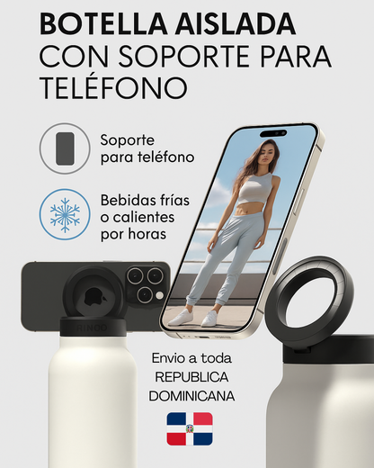 BOTELLA CON SOPORTE PARA TELÉFONO